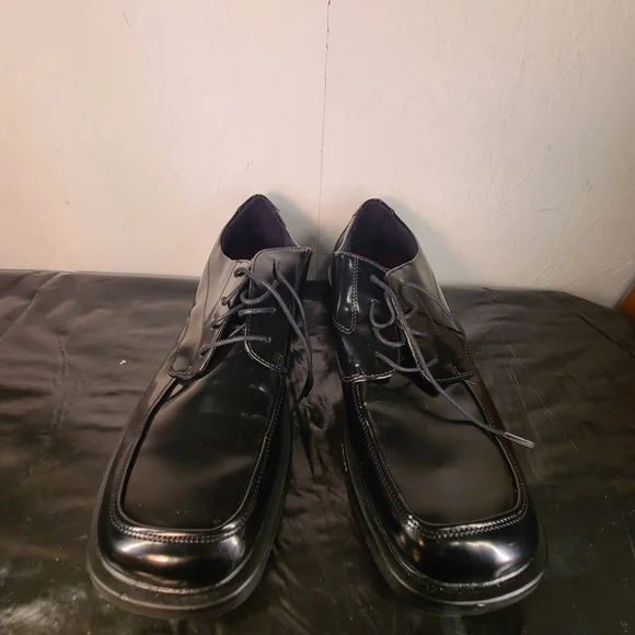 American Eagle men's black patent leather square toe Shoes Size 12 - Picture 3 of 11